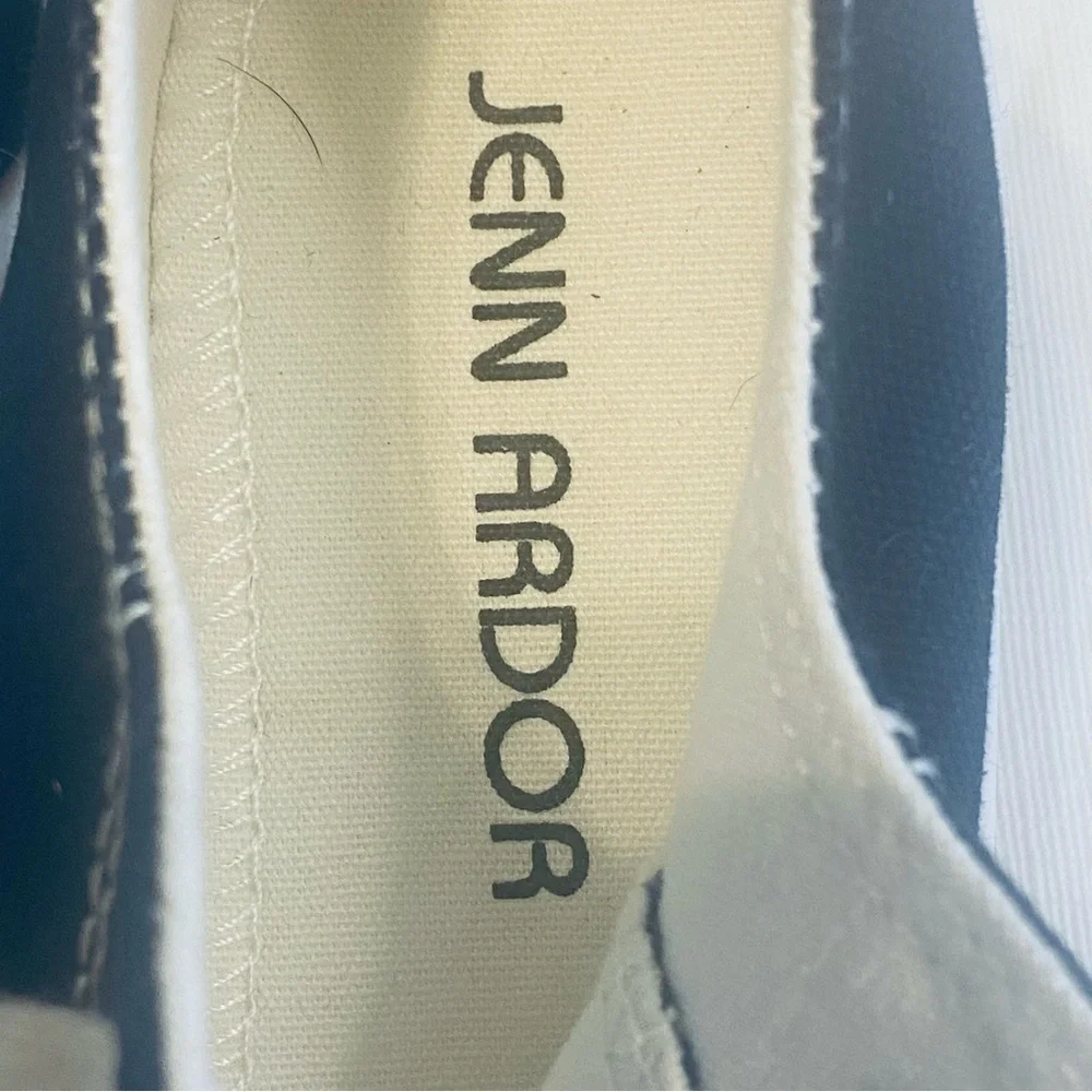 Jenn Ardor Womens Blue Canvas Sneakers